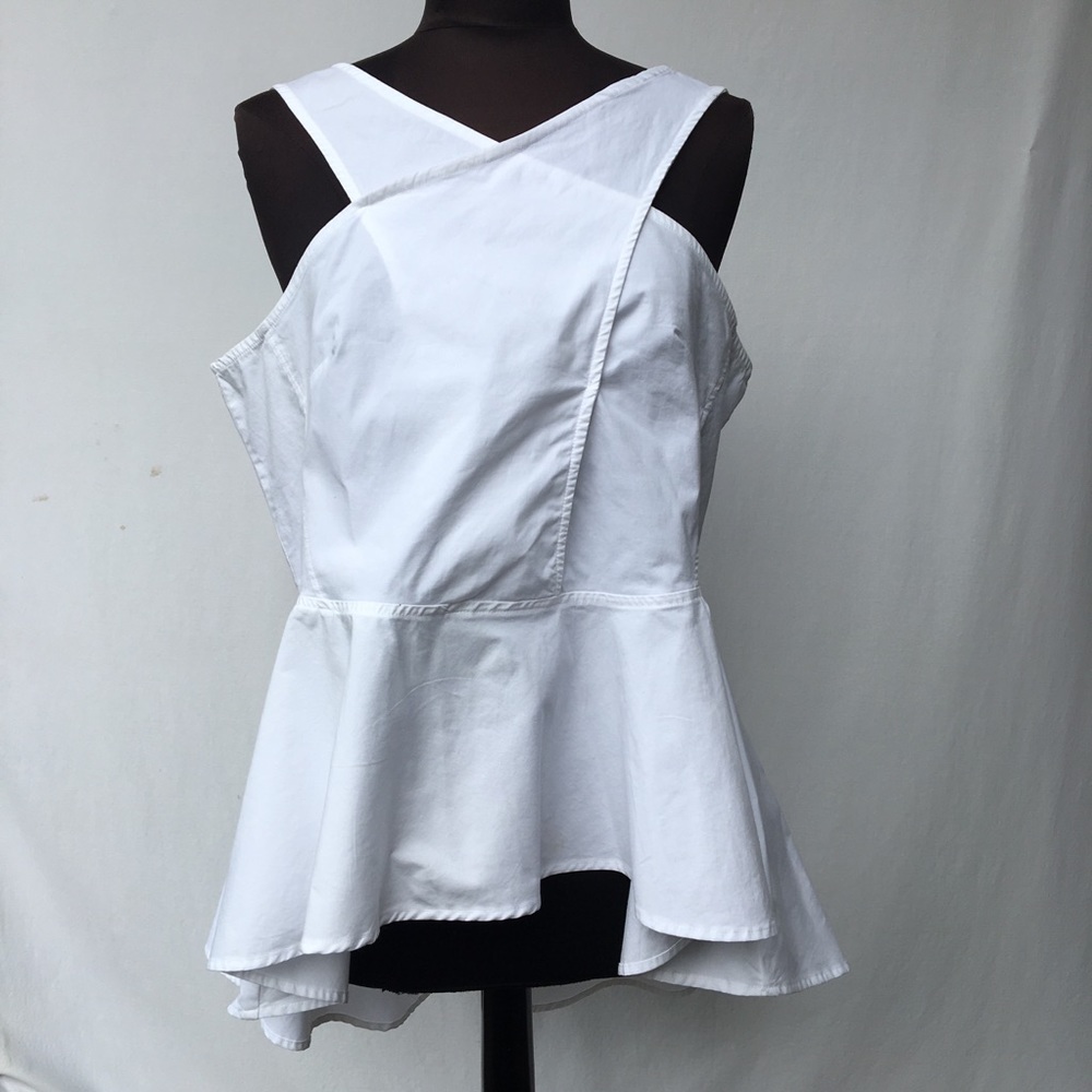 Cato White Sleeveless Tunic SzXL